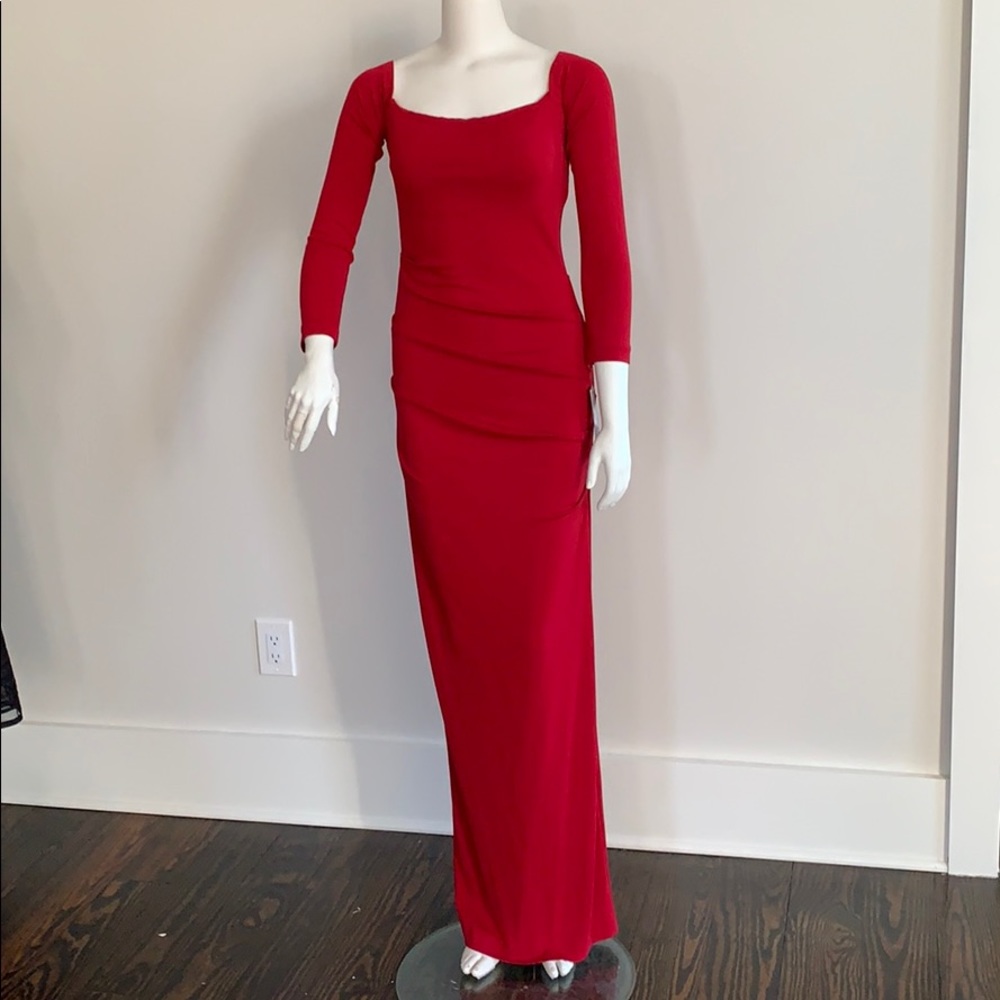 20% off! Nicole Miller long red dress NWT size 6!